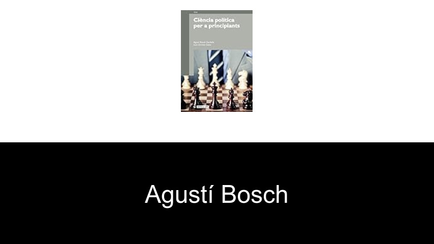 libros de Agustí Bosch