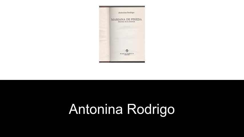 libros de Antonina Rodrigo