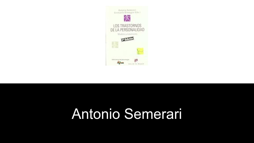 libros de Antonio Semerari