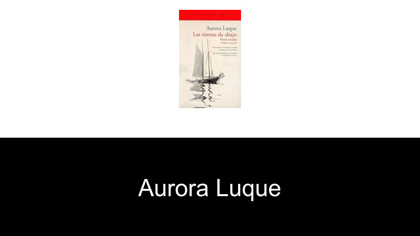 libros de Aurora Luque