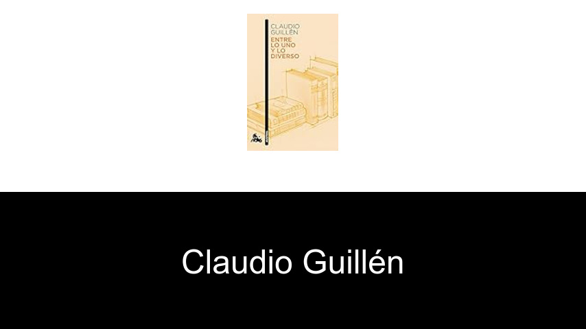 libros de Claudio Guillén