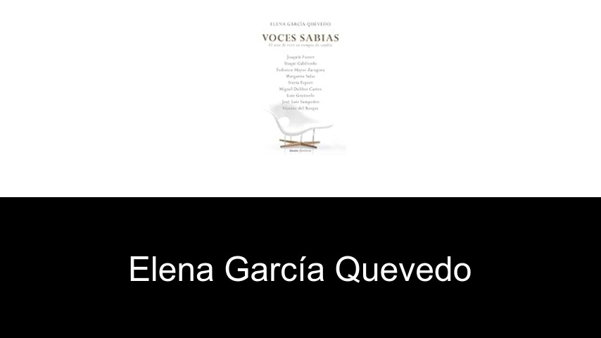 libros de Elena García Quevedo
