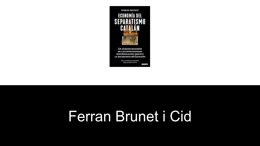 libros de Ferran Brunet i Cid
