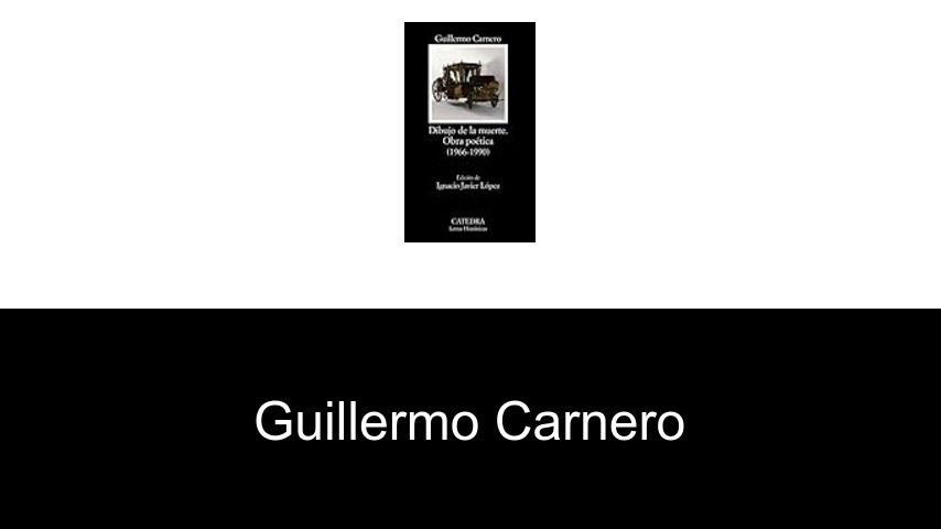 libros de Guillermo Carnero
