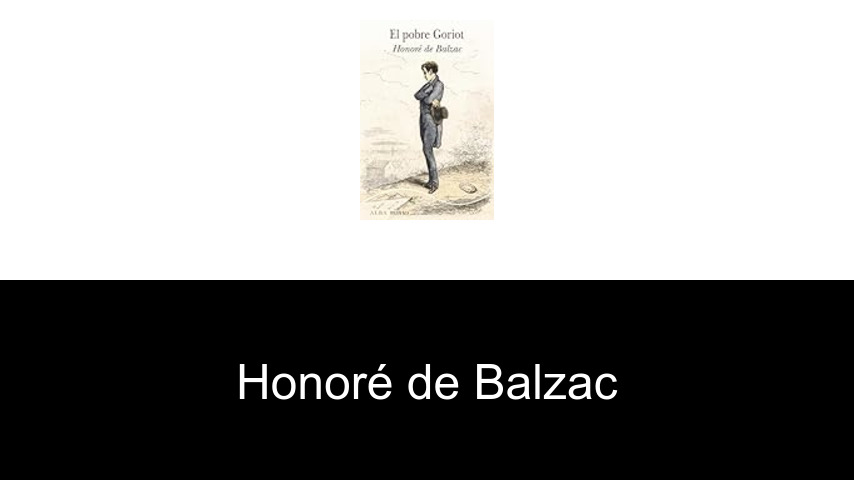 libros de Honoré de Balzac