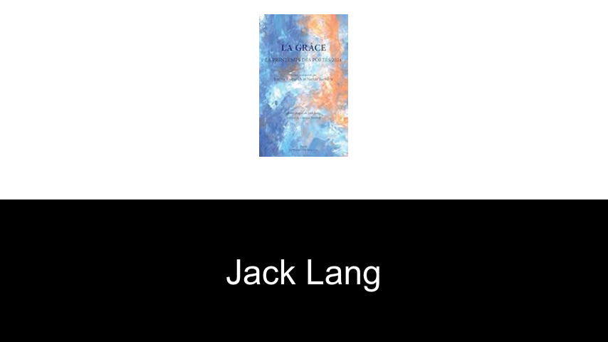 libros de Jack Lang