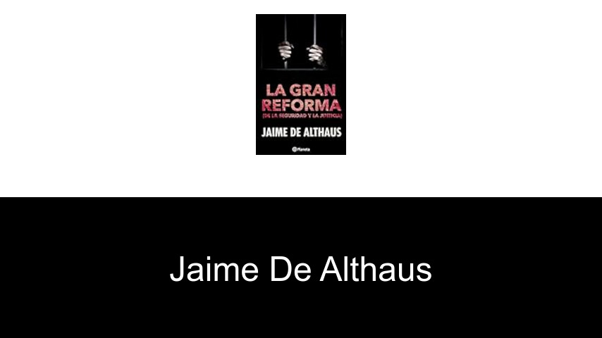 libros de Jaime De Althaus