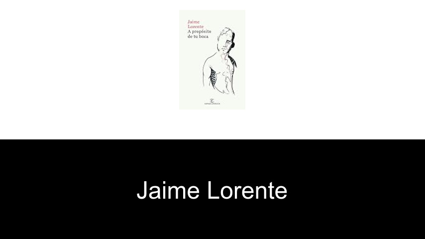 libros de Jaime Lorente