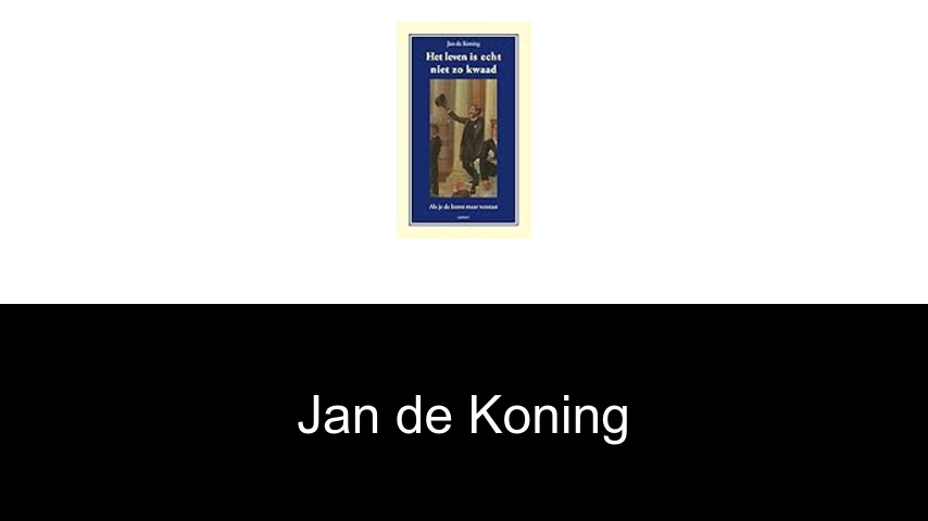 libros de Jan de Koning