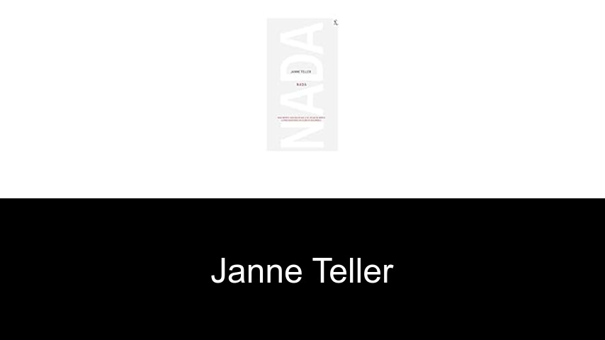 libros de Janne Teller
