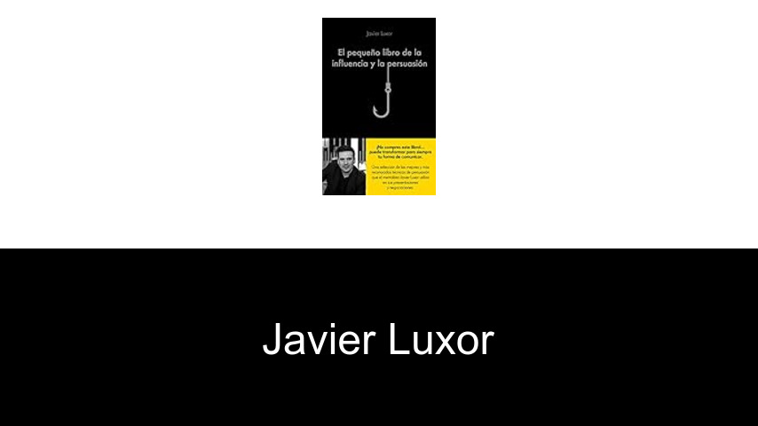 libros de Javier Luxor