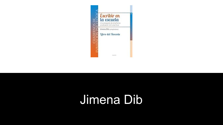 libros de Jimena Dib