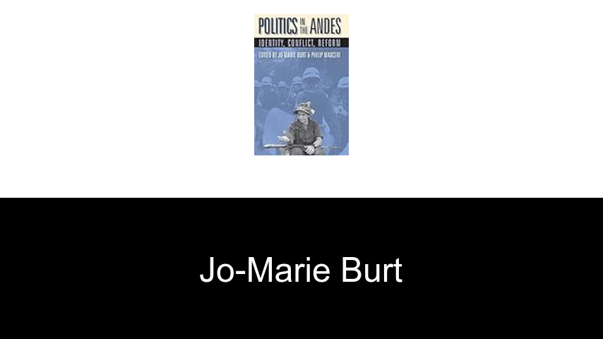 libros de Jo-Marie Burt