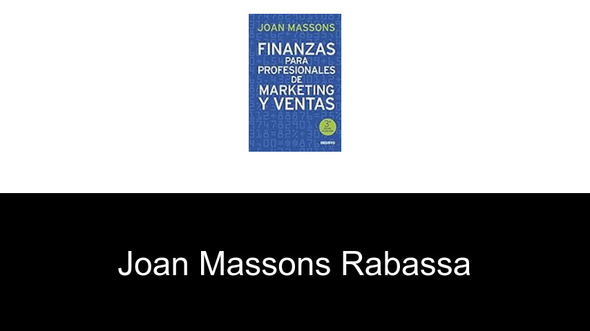 libros de Joan Massons Rabassa