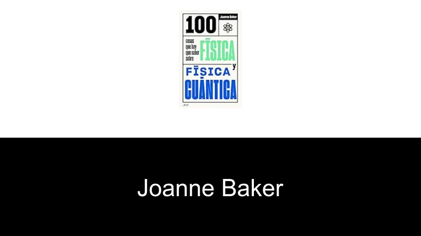 libros de Joanne Baker