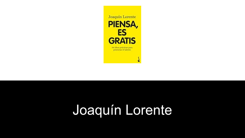 libros de Joaquín Lorente