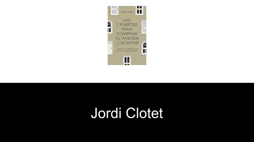 libros de Jordi Clotet