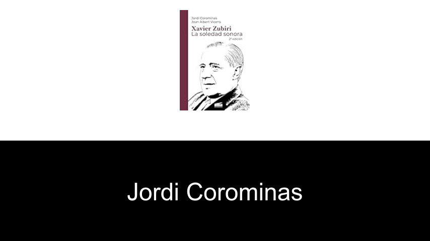 libros de Jordi Corominas
