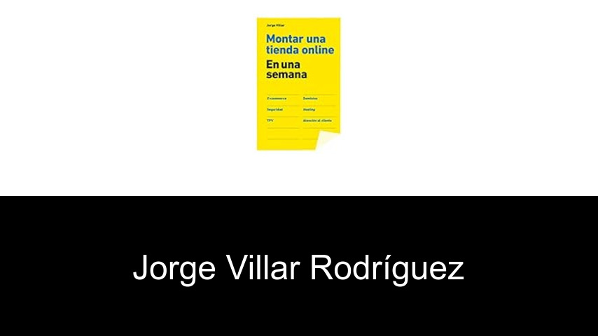 libros de Jorge Villar Rodríguez