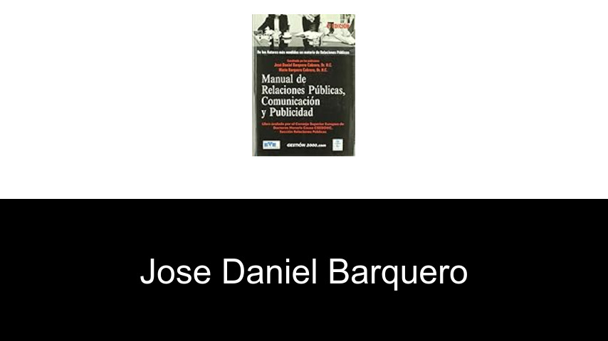 libros de Jose Daniel Barquero