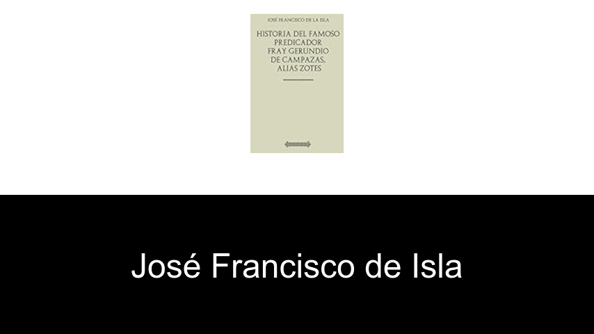 libros de José Francisco de Isla