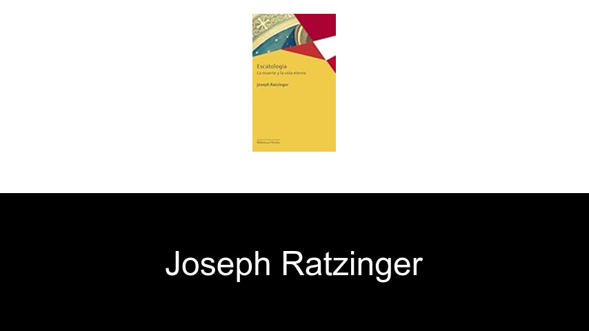 libros de Joseph Ratzinger