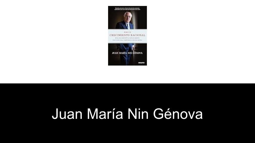 libros de Juan María Nin Génova