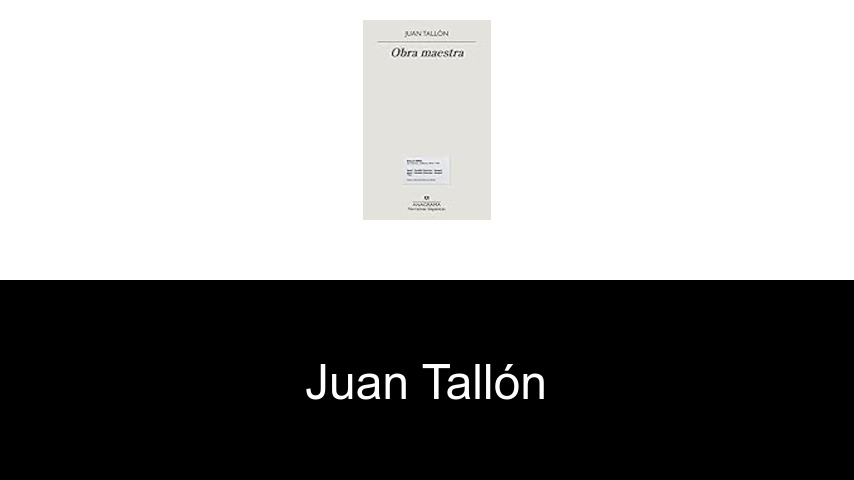 libros de Juan Tallón