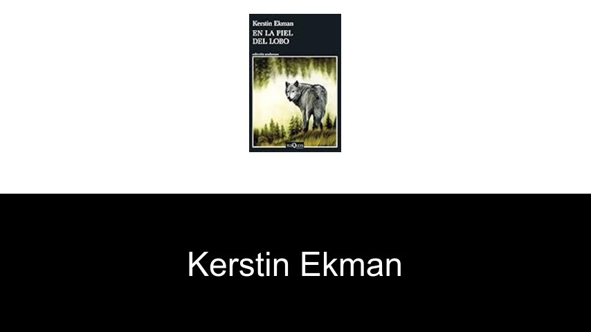 libros de Kerstin Ekman