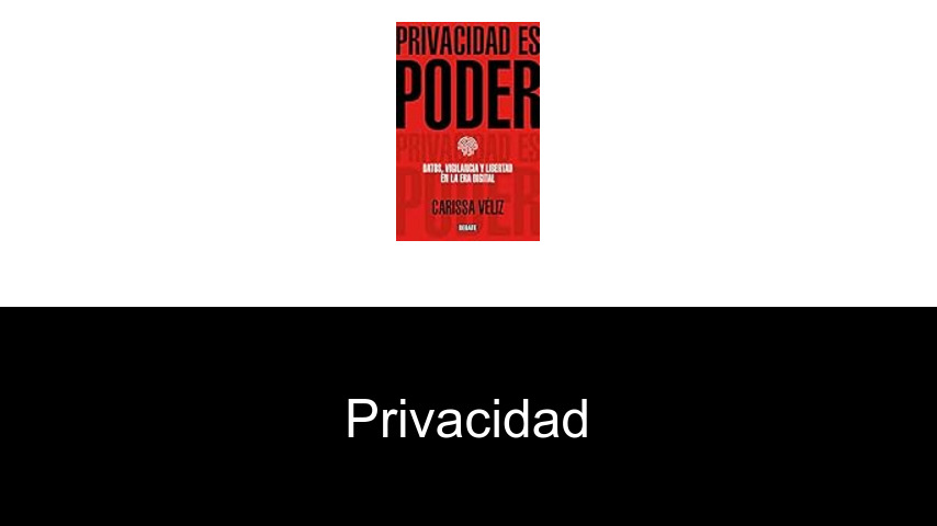 Libros de privacidad