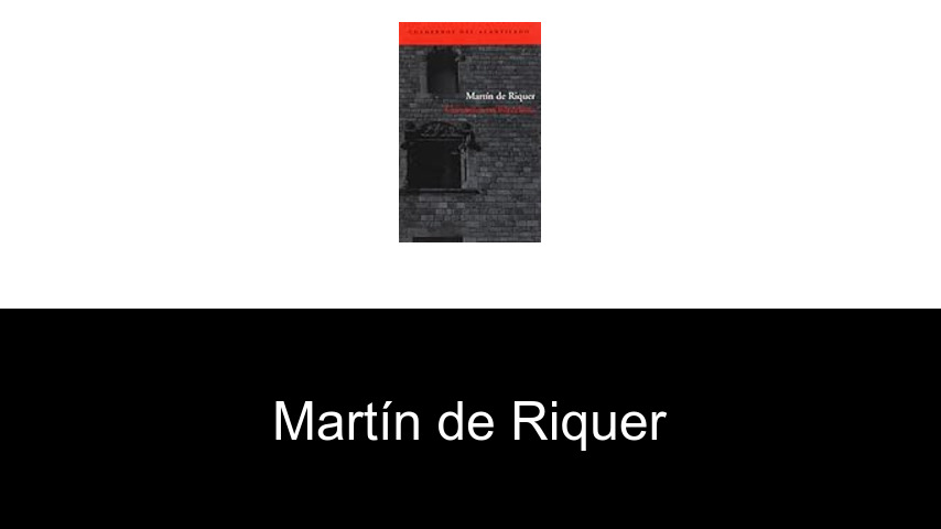 libros de Martín de Riquer