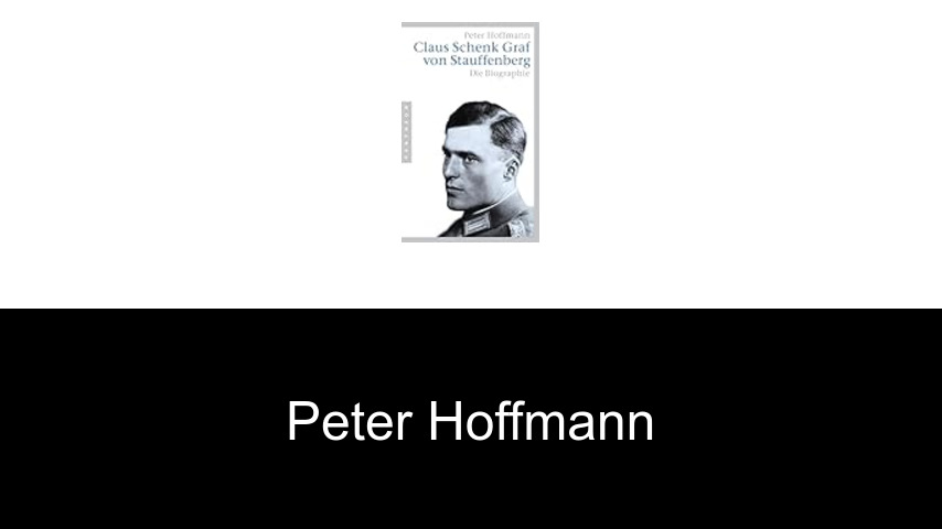libros de Peter Hoffmann