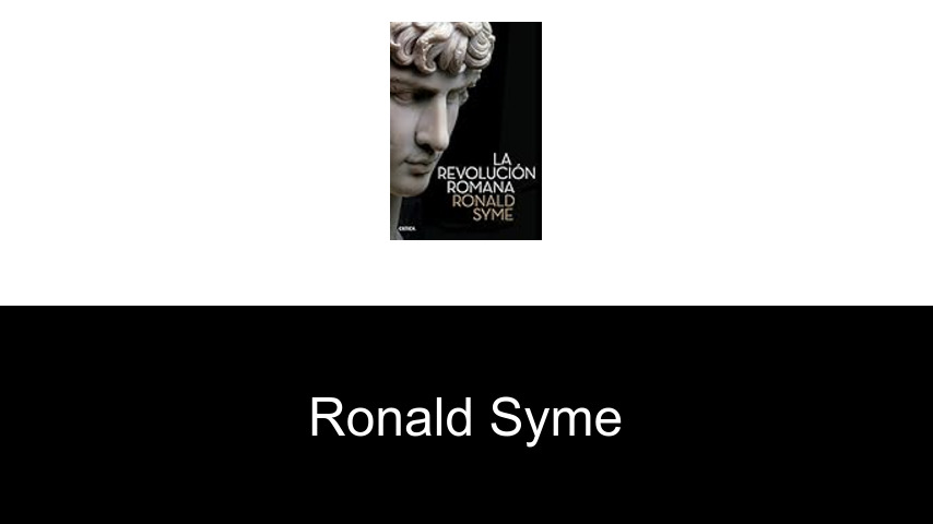 libros de Ronald Syme