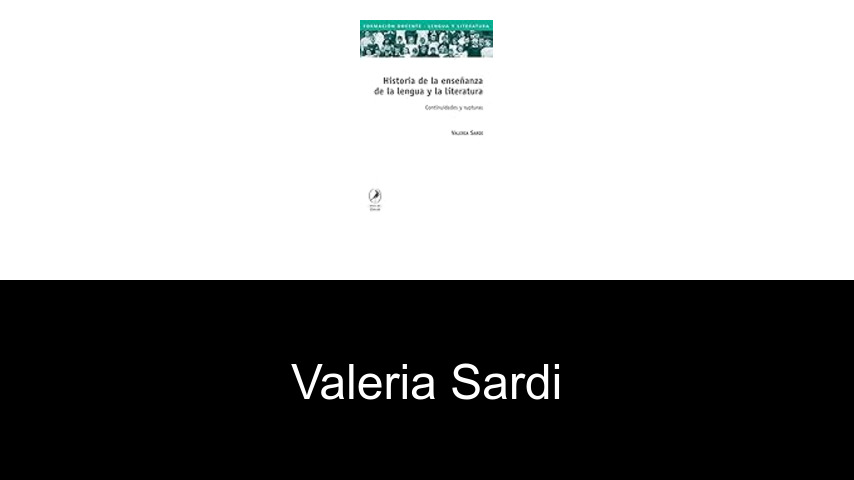 libros de Valeria Sardi